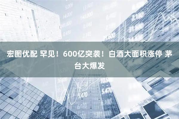 宏图优配 罕见！600亿突袭！白酒大面积涨停 茅台大爆发